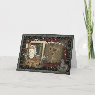 Carte de Noël Vintage Wish