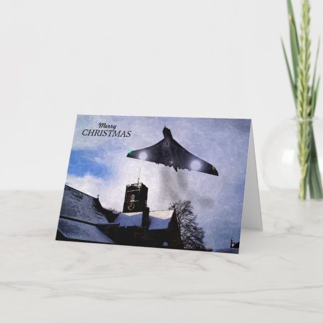 Carte de Noël Vulcan Bomber (Devant)