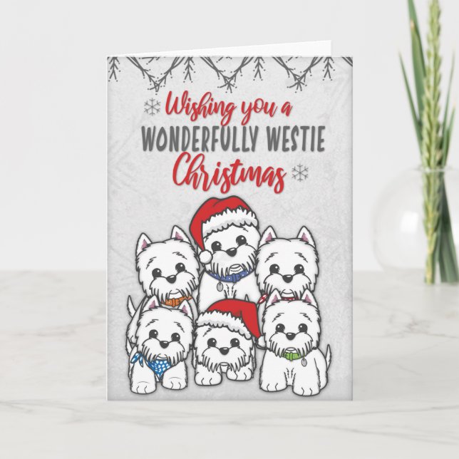 Carte de Noël Westie (Devant)