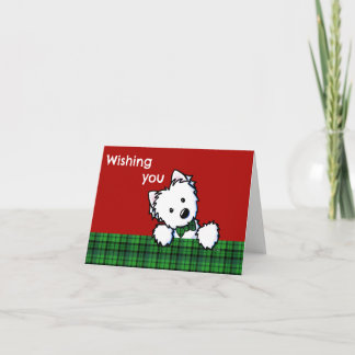 Carte de Noël Westie Boy KiniArt