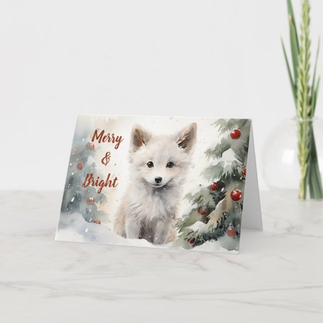 Carte de Noël Whimsical Fox (Devant)
