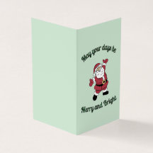 Carte de Noël Whimsical Merry Père Noël