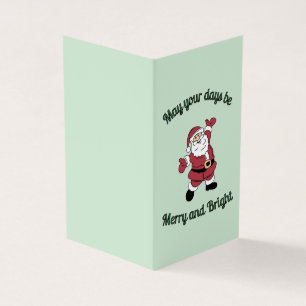Carte de Noël Whimsical Merry Père Noël