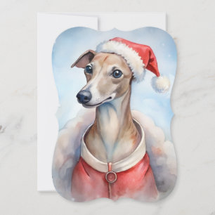 Carte de Noël Whippet