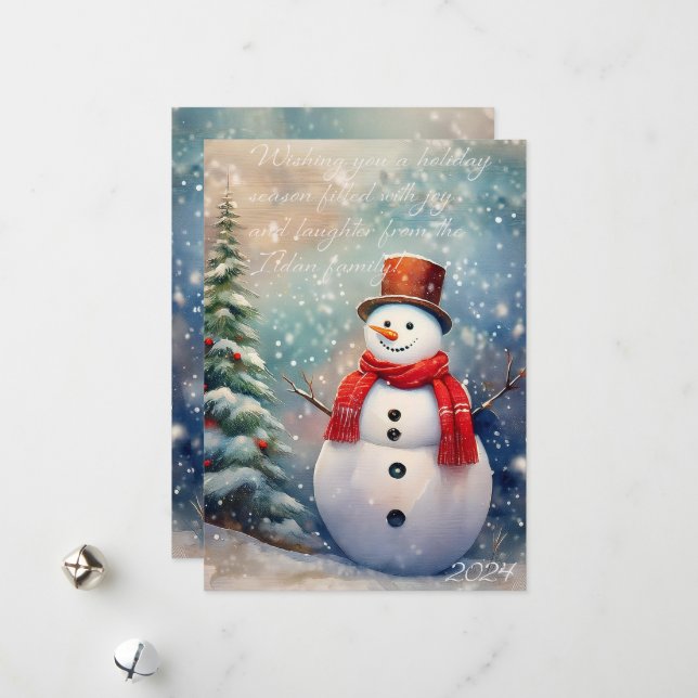 Carte de Noël Winter Wonderland (Devant/Arrière en situation)