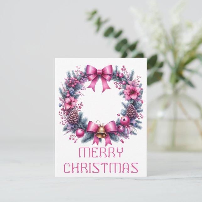 Carte de Noël Wreath (Debout devant)