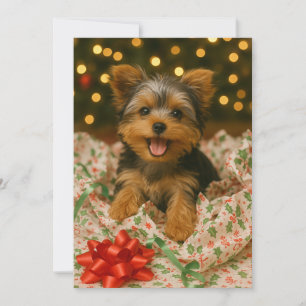 Carte de Noël Yorkie
