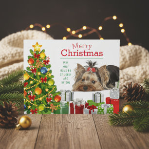 Carte de Noël Yorkie