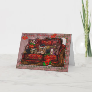 Carte de Noël Yorkie