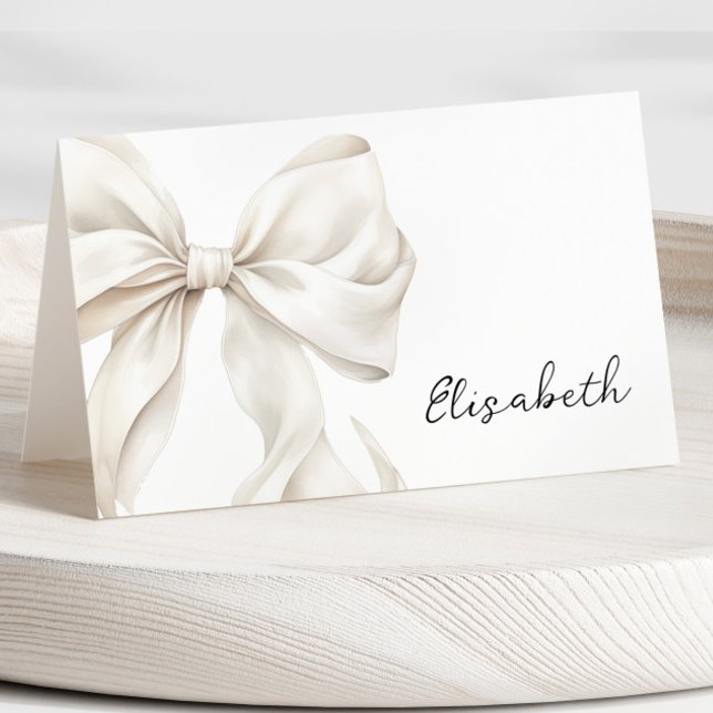 Carte de nom à ruban blanc (Créateur téléchargé)