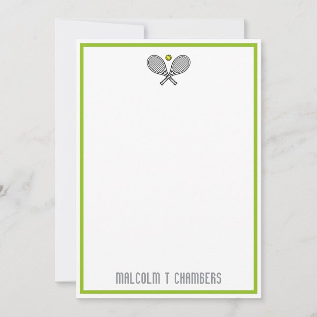 Carte de nom customisée du joueur de tennis (Devant)