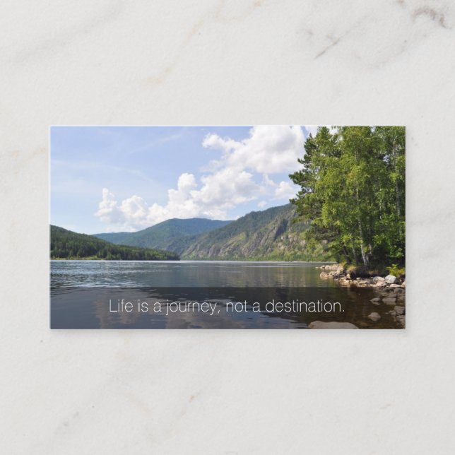 Carte de nom d'entreprise Inspiration Summer Lake (Devant)