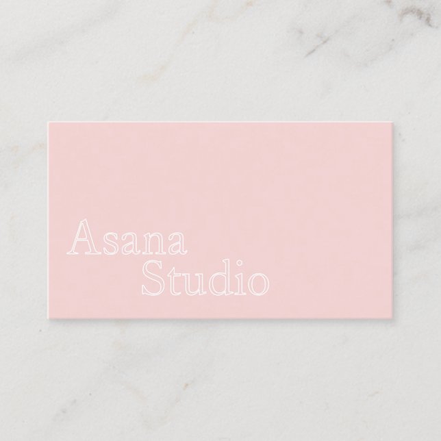 Carte de nom d'entreprise Pink Yoga (Devant)