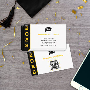 Carte de nom d'obtention du code QR Black Gold Mod
