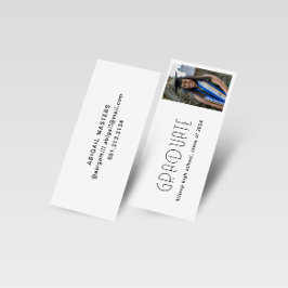 Carte de nom du diplômé en typographie moderne