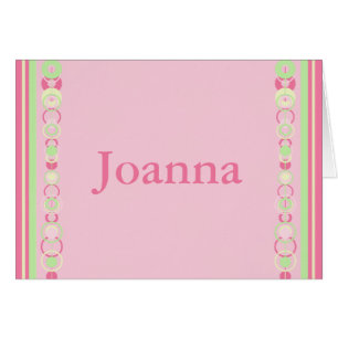 Carte de nom personnalisé Joanna Modern Circles