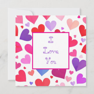 Carte de nombreux coeurs