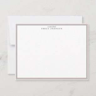 Carte de note à cadre crème
