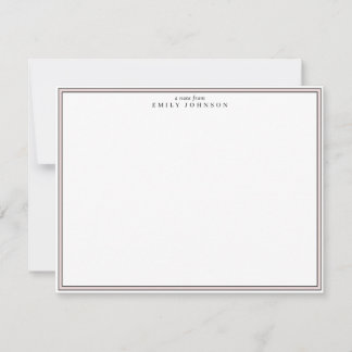 Carte de note à cadre crème