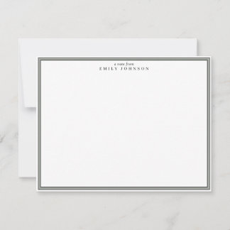 Carte de note à cadre gris classique