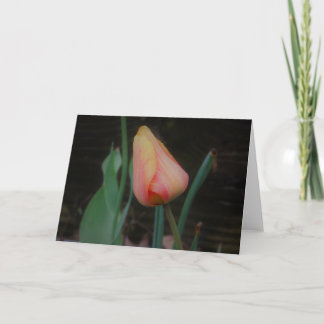 Carte de note à la tulipe unique