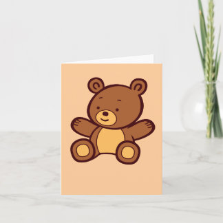 Carte de note à l'ours en peluche