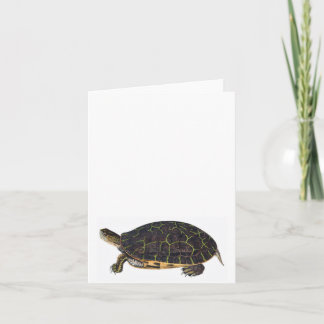 Carte de note adorable de tortue