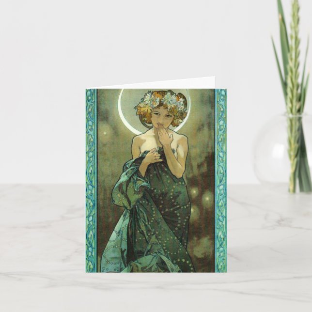 Carte de note Alphonse Mucha Clair De Lune (Devant)