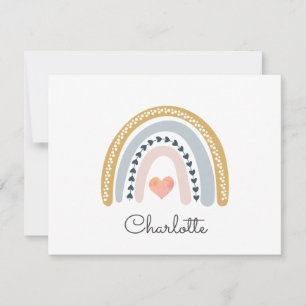 Carte de note arc-en-ciel personnalisée pour enfan