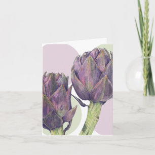 Carte de note Artichokes pourpre