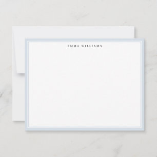 Carte de note avec cadre bleu pâle