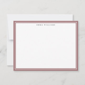 Carte de note avec cadre en rose