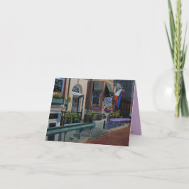 Carte de note avec motif violet