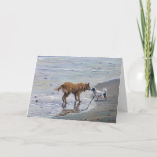 Carte de note blanche "Doggy Kisses"