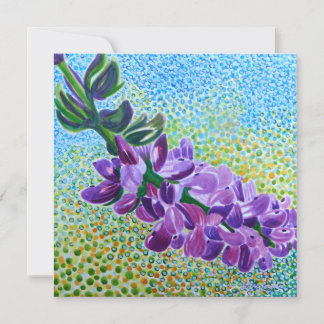 Carte de note blanche Lupine