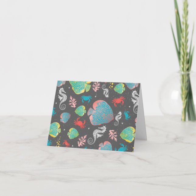 Carte de note blanche Ocean Life (Devant)
