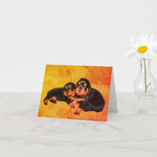 Carte de note blanche pour Chien Art Chien Rotweil