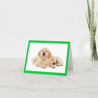 Carte de note blanche pour Chien Chien Chien Chien