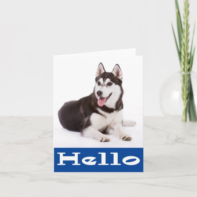 Carte de note blanche pour chien de chiot roux de  (Devant)