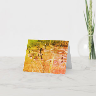 Carte de note blanche pour la nature de l'oie du C