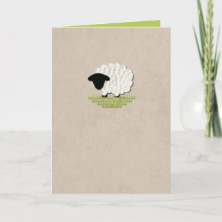 Carte de note blanche pour petit agneau (5 options