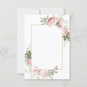 Carte de note Blush Pink Gold Florame 3x5
