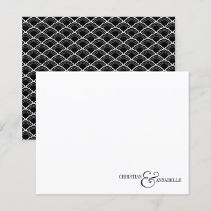 Carte de note budgétaire Mariage Chic Black Scallo