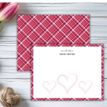 Carte de note Burgundy Translucent Hearts Retro Ta