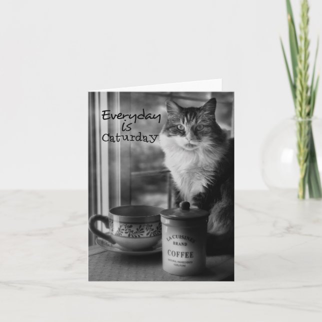 Carte de note café Caturday (Devant)