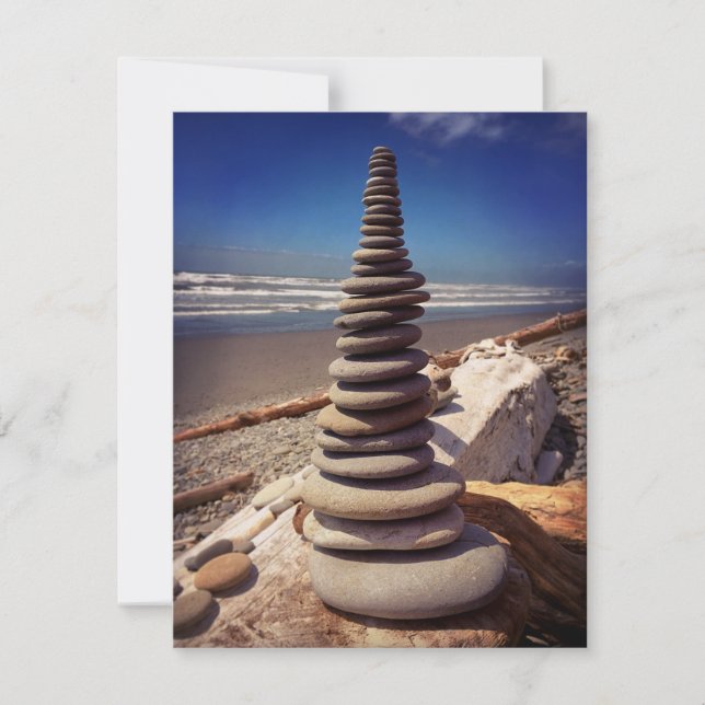 Carte de note Cairn Stacked Rocks (Devant)