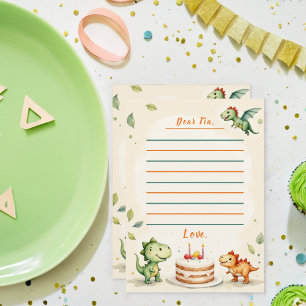 Carte de note capsule temporelle du dinosaure Two-