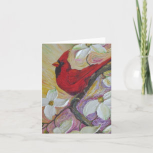 Carte de note cardinale et blanche rouge de