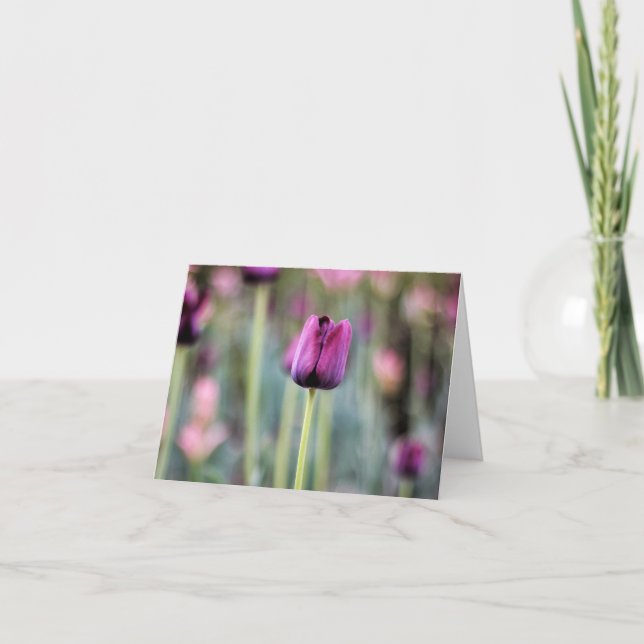 Carte de note chic de tulipe de Tres (Devant)