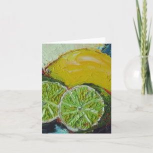 Carte de note citron vert